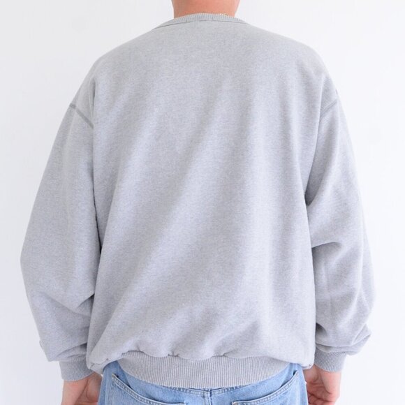 Vintage Non-Fiction Gray 100% Cotton Crew Neck Sweater Size Large - Picture 3 of 11